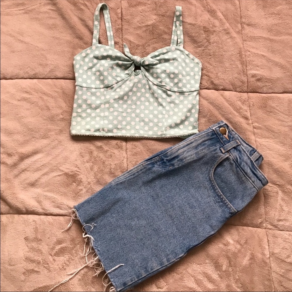 Urban outfitters polka dot crop top!